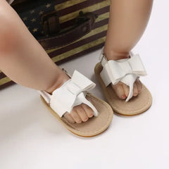 Summer Baby Shoes for Girls – Cute Bow Sandals with Anti-Slip Sole