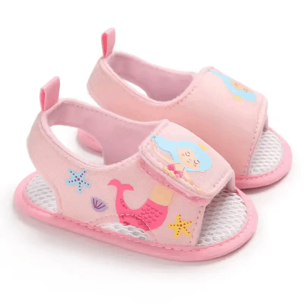 Summer Pink Baby Sandals for Girls – Comfortable First Walker Shoes