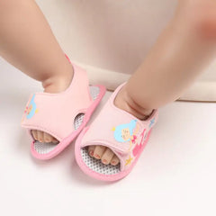 Summer Pink Baby Sandals for Girls – Comfortable First Walker Shoes