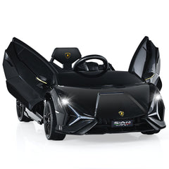 12V Kids Electric Car with Remote Control and Scissor Doors - Black/Pink/Green/Red/Purple/White
