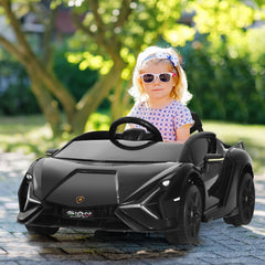 12V Kids Electric Car with Remote Control and Scissor Doors - Black/Pink/Green/Red/Purple/White