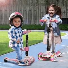 Toddler Kick Scooter with LED Light Wheels