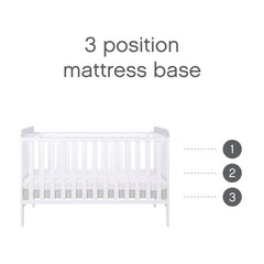 Rio Cot Bed with Mattress and Cot Top Changer