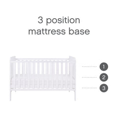 Rio Cot Bed with Mattress and Cot Top Changer