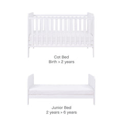 Rio Cot Bed with Mattress and Cot Top Changer