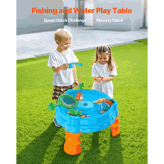 Water Table Playset with Fishing Game for Kids