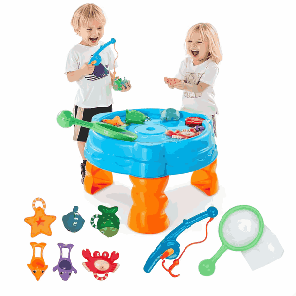 Water Table Playset with Fishing Game for Kids