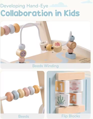 Wooden Baby Walker with Ocean Beach Bus Design