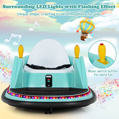 Kids Ride-On Bumper Car with Colorful Flashing Lights and Music