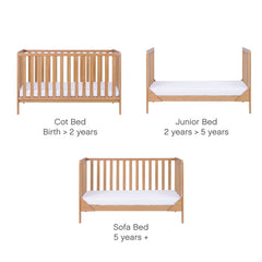 Malmo Cot Bed with Mattress and Cot Top Changer