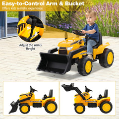 12V Battery Powered Bulldozer Digger with Adjustable Digging Bucket