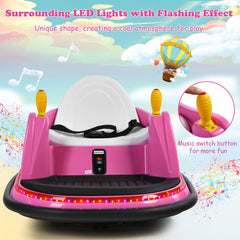Kids Ride-On Bumper Car with Colorful Flashing Lights and Music