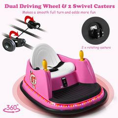 Kids Ride-On Bumper Car with Colorful Flashing Lights and Music
