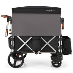 Push Pull Stroller Wagon with Adjustable Handle Bar