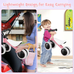 No Pedal Baby 4 Wheels Balance Bike with Non-Slip Handlerbar