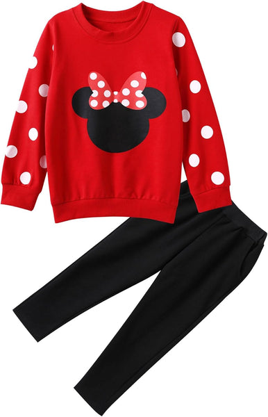 Cute Girls Clothes Set Long Sleeve Sweatshirts and Pants 2 Piece Outfits Set 2-8T