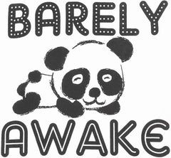 Girls Barely Awake Panda Short Pyjamas Black and White 7 to 16 Years