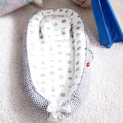 Baby Nest for Co Sleeping Newborn Baby Lounger Cotton Breathable Adjustable Baby Crib in Bed Portable
