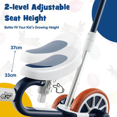 4-In-1 Multifunctional Kids Training Balance Trike Wih Adjustable Push Handle