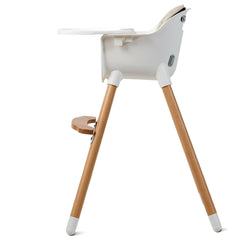Dual Wooden Combination Modern Padded Highchair