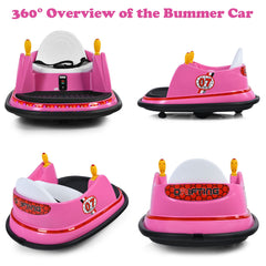 Kids Ride-On Bumper Car with Colorful Flashing Lights and Music
