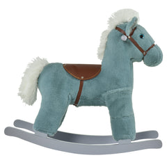 Kids Plush Ride-On Rocking Horse Rocker Plush Toy W/ Sounds for 18-36 Months