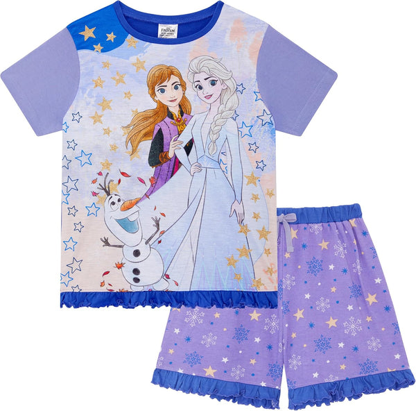 Girls Frozen Short Pyjamas Character Nightwear