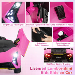 12V Kids Ride on Car 4WD Lamborghini Licensed with 3 Speeds and Music