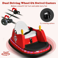 Kids Ride-On Bumper Car with Colorful Flashing Lights and Music