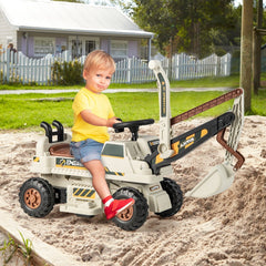 Kids Electric Ride on Digger 6V Battery Powered Construction Toy Car Excavator