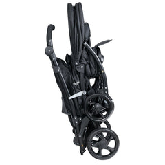 Double Pushchair with Adjustable Backrest and Sunshade