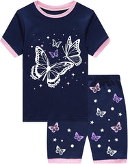 Girls Pyjamas Set Dinosaur Pjs Short Sleeve Toddler Unicorn Bunny Sleepwear Cotton Clothes Easter Gift 1-7 Years