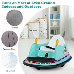Kids Ride-On Bumper Car with Colorful Flashing Lights and Music