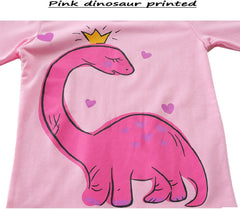 Girls Pyjamas Set Dinosaur Pjs Short Sleeve Toddler Unicorn Bunny Sleepwear Cotton Clothes Easter Gift 1-7 Years