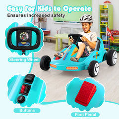 12V Kids Electric Go Kart with Remote and 3 Speeds and Lights