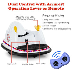 Kids Ride-On Bumper Car with Colorful Flashing Lights and Music