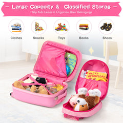 2 Piece Lightweight Child'S Luggage Set with Wheels