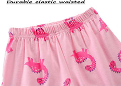Girls Pyjamas Set Dinosaur Pjs Short Sleeve Toddler Unicorn Bunny Sleepwear Cotton Clothes Easter Gift 1-7 Years