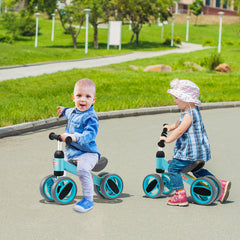 Baby Balance Bike with 4 Wheels and Limited Steering