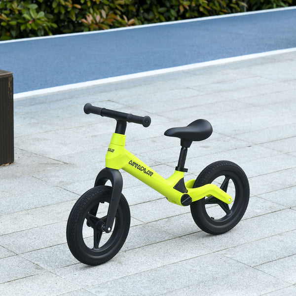 AIYAPLAY 12" Baby Balance Bike W/ Adjustable Seat and Handlebar - Green