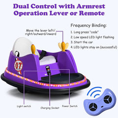 Kids Ride-On Bumper Car with Colorful Flashing Lights and Music