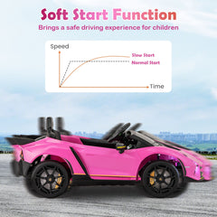 12V Kids Ride on Car 4WD Lamborghini Licensed with 3 Speeds and Music