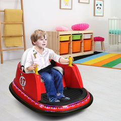Kids Ride-On Bumper Car with Colorful Flashing Lights and Music