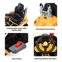 12V Battery Powered Kids Ride on Excavator Electric Motorized Truck Ride on Toy