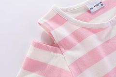 Little Girls Shorts Set Cute Star Stripe Summer Holiday Black 4-5 Years