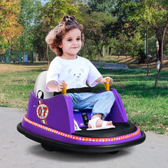 Kids Ride-On Bumper Car with Colorful Flashing Lights and Music
