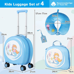 4-Piece Kid’S Luggage Set Kids Journey Suitcase Set