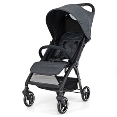 Lightweight Foldable Baby Stroller with Adjustable Backrest and Canopy