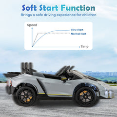 12V Kids Ride on Car 4WD Lamborghini Licensed with 3 Speeds and Music