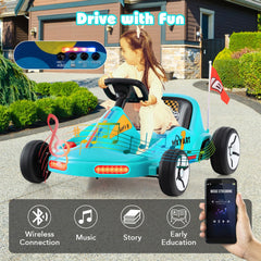 12V Kids Electric Go Kart with Remote and 3 Speeds and Lights